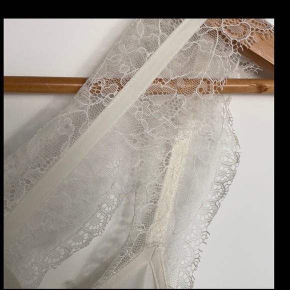 BCBGeneration Lace Trim Tank in off white - Picture 7 of 7